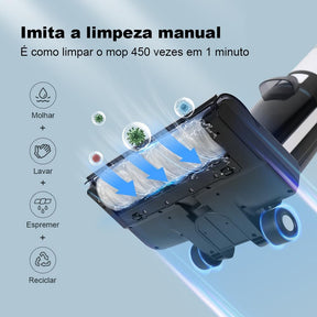 Aspirador Vertical de Pó Liectroux i7 Pro - Aspira e Passa Pano Autolimpante