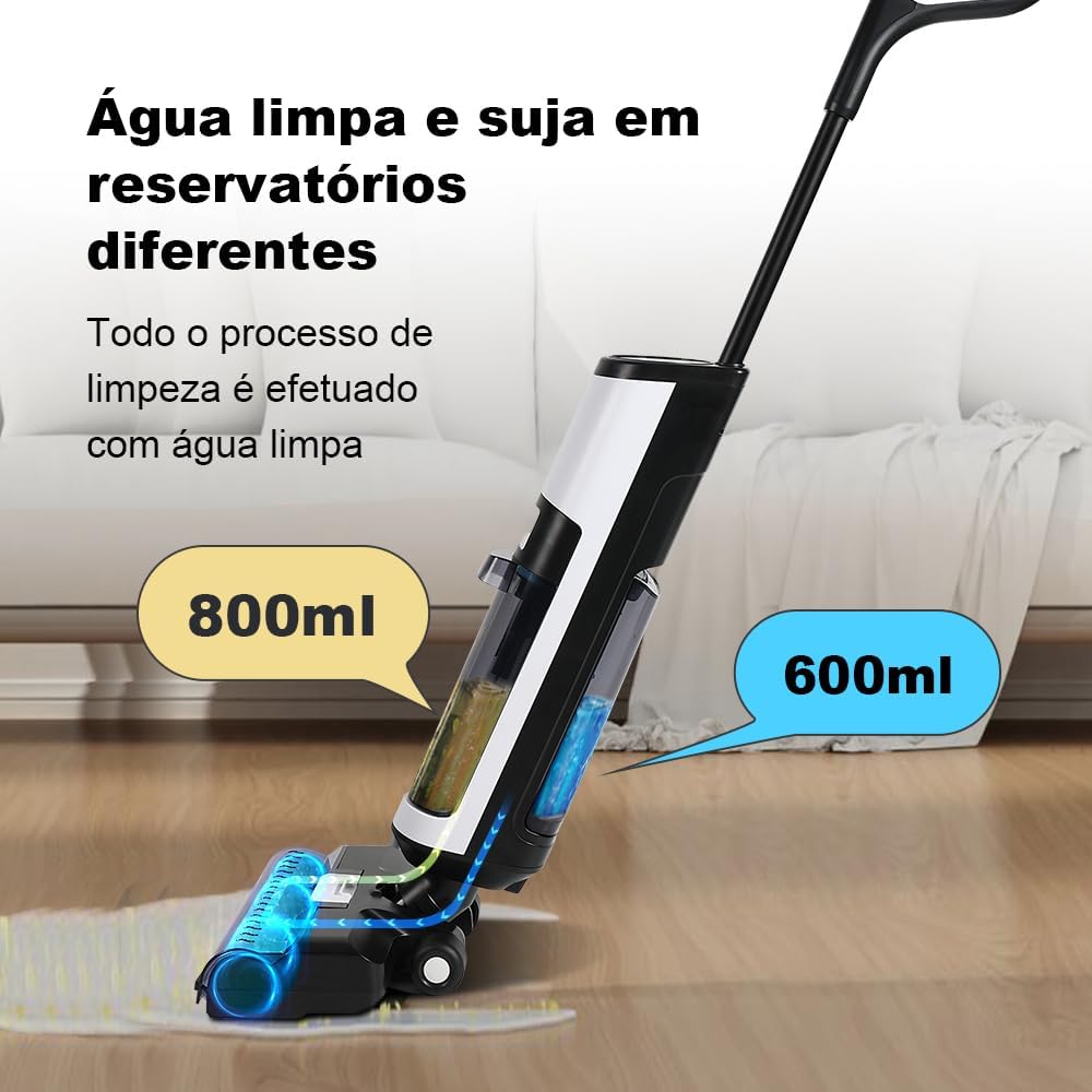 Aspirador Vertical de Pó Liectroux i7 Pro - Aspira e Passa Pano Autolimpante