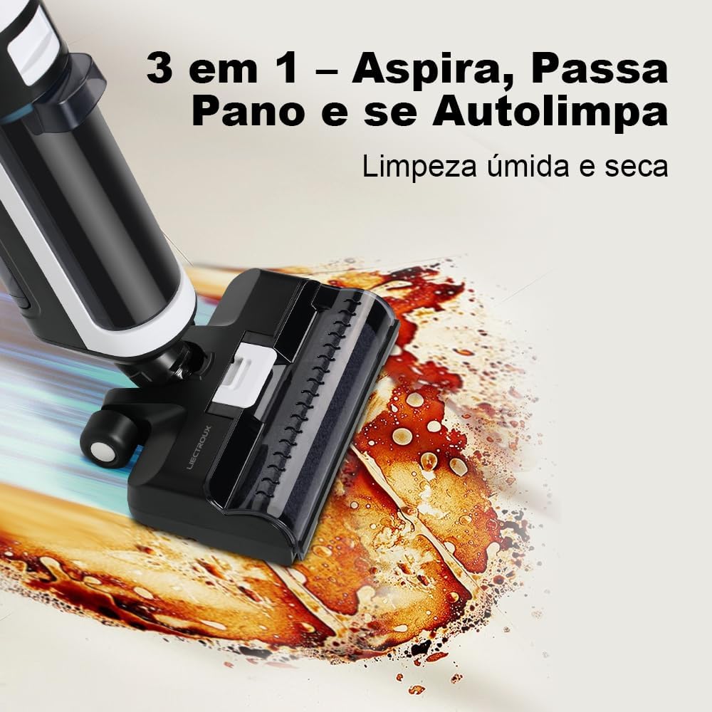 Aspirador Vertical de Pó Liectroux i7 Pro - Aspira e Passa Pano Autolimpante