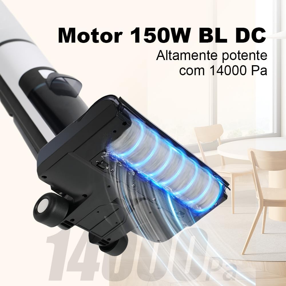 Aspirador Vertical de Pó Liectroux i7 Pro - Aspira e Passa Pano Autolimpante