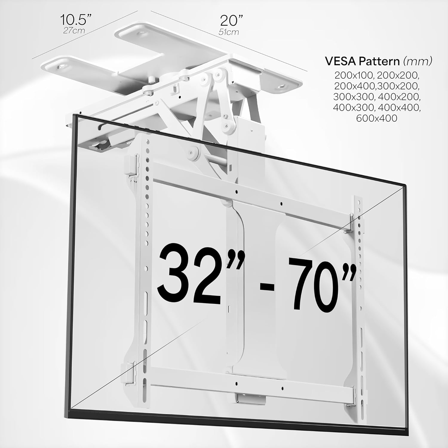 Suporte Giratório Elétrico para TV de Teto Giratório