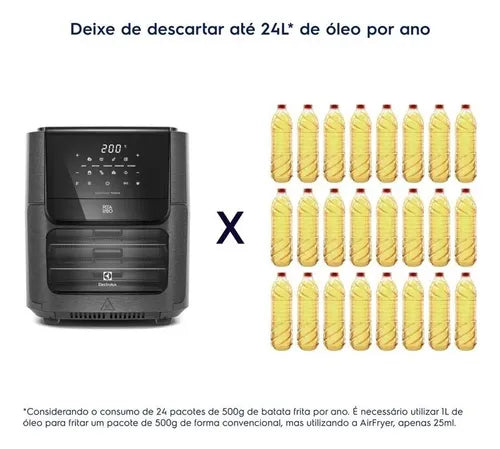 Air Fryer Oven Electrolux 12l Digital Experience 17 Bivolt