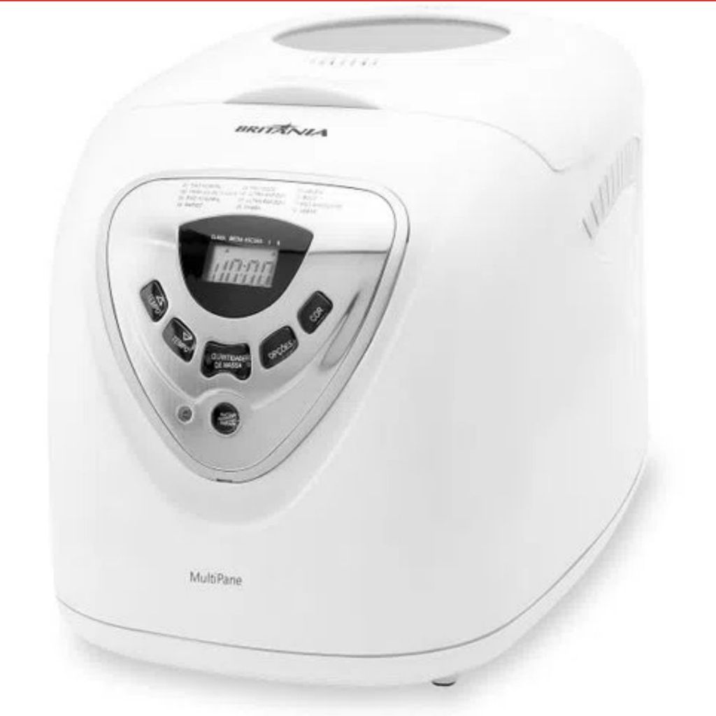 Panificadora Máquina de Pão Automática Elétrica 12 Programas Britânia Multipane Faz 4 tamanhos de pão  Livro de Receitas