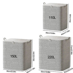 Kit com 3 Sacos organizadores em TNT para Edredons com Tampa, Zíper e Dobrável À prova de Poeira